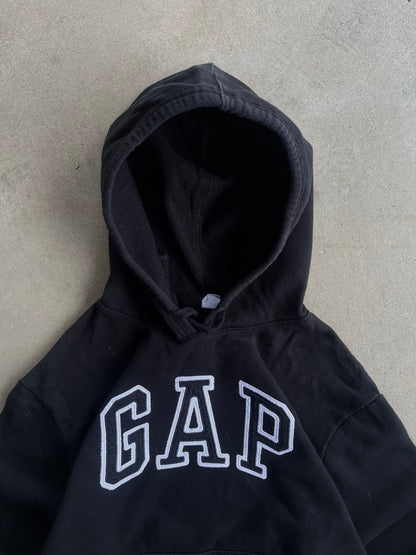 Vintage Black GAP Embroidered Hoodie - L