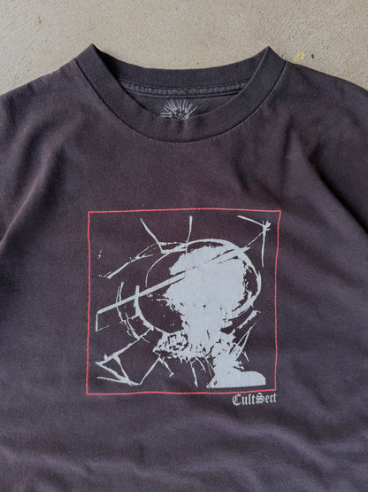 Vintage Faded Grunge Skull Tee CultSect - M