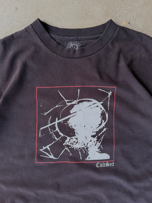 Vintage Faded Grunge Skull Tee CultSect - M