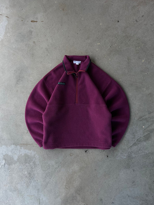 Vintage Columbia Purple Fleece Quarter Zip Jacket - XL