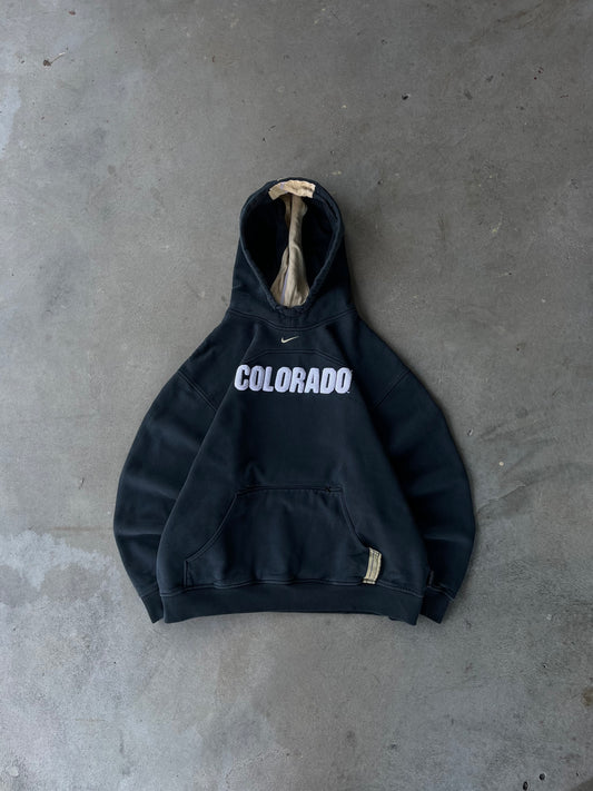 Vintage University of Colorado Nike Center Swoosh Hoodie - L