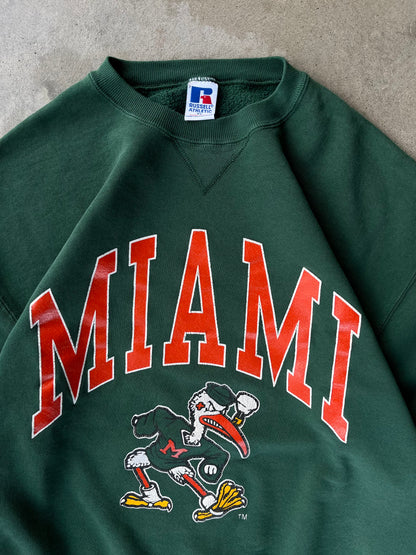 Vintage Miami Hurricanes Crewneck Sweatshirt - XL