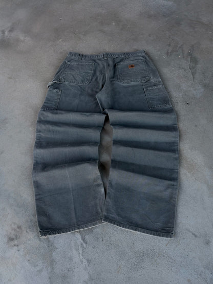 Vintage Faded Distressed Green Carhartt Pants - 36x32