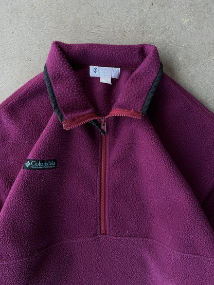 Vintage Columbia Purple Fleece Quarter Zip Jacket - XL