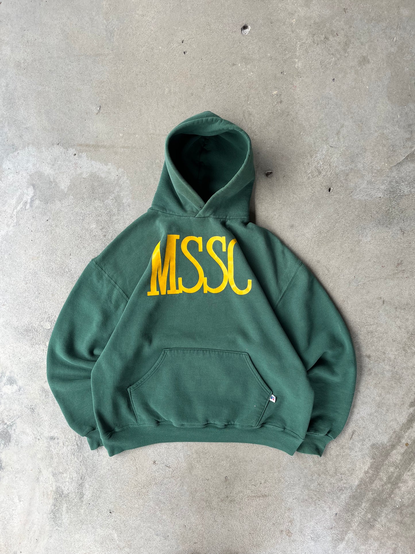 Vintage Green Russell Athletic Hoodie - XL