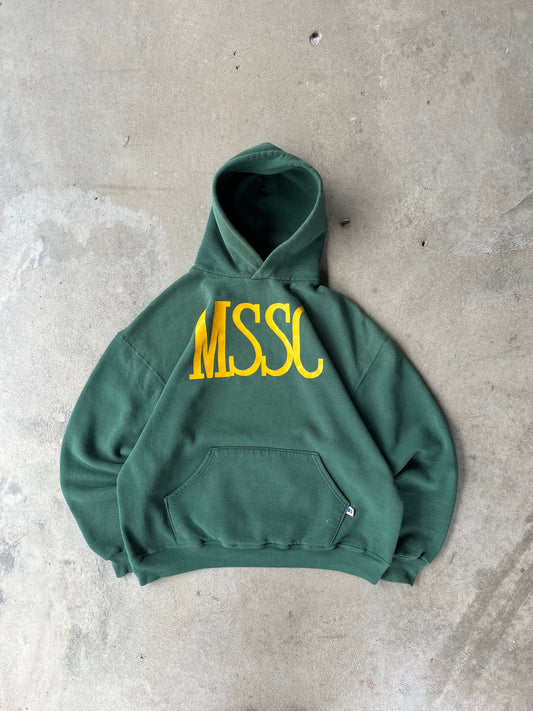 Vintage Green Russell Athletic Hoodie - XL