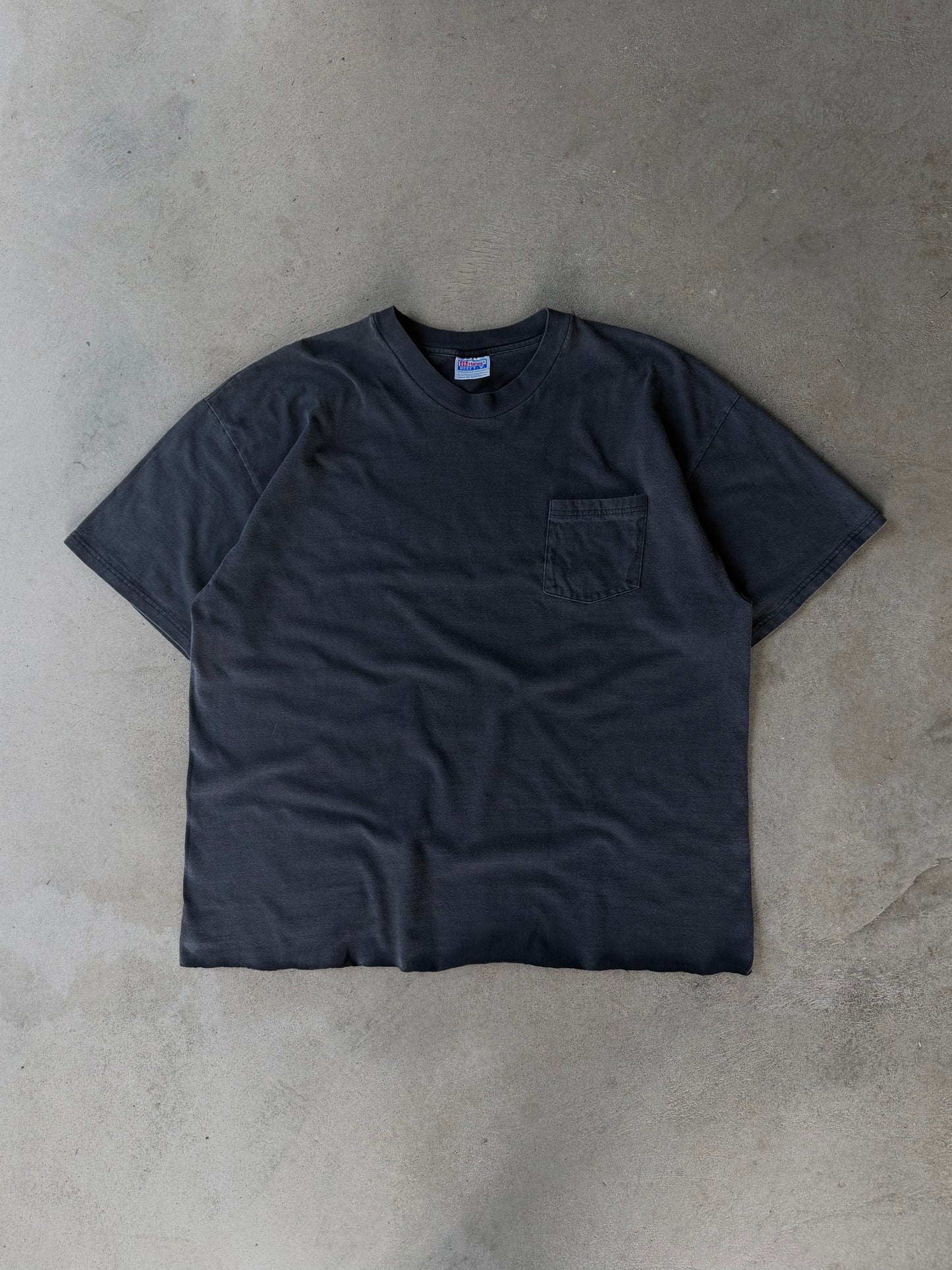 Vintage Faded Black Pocket Tee - XL