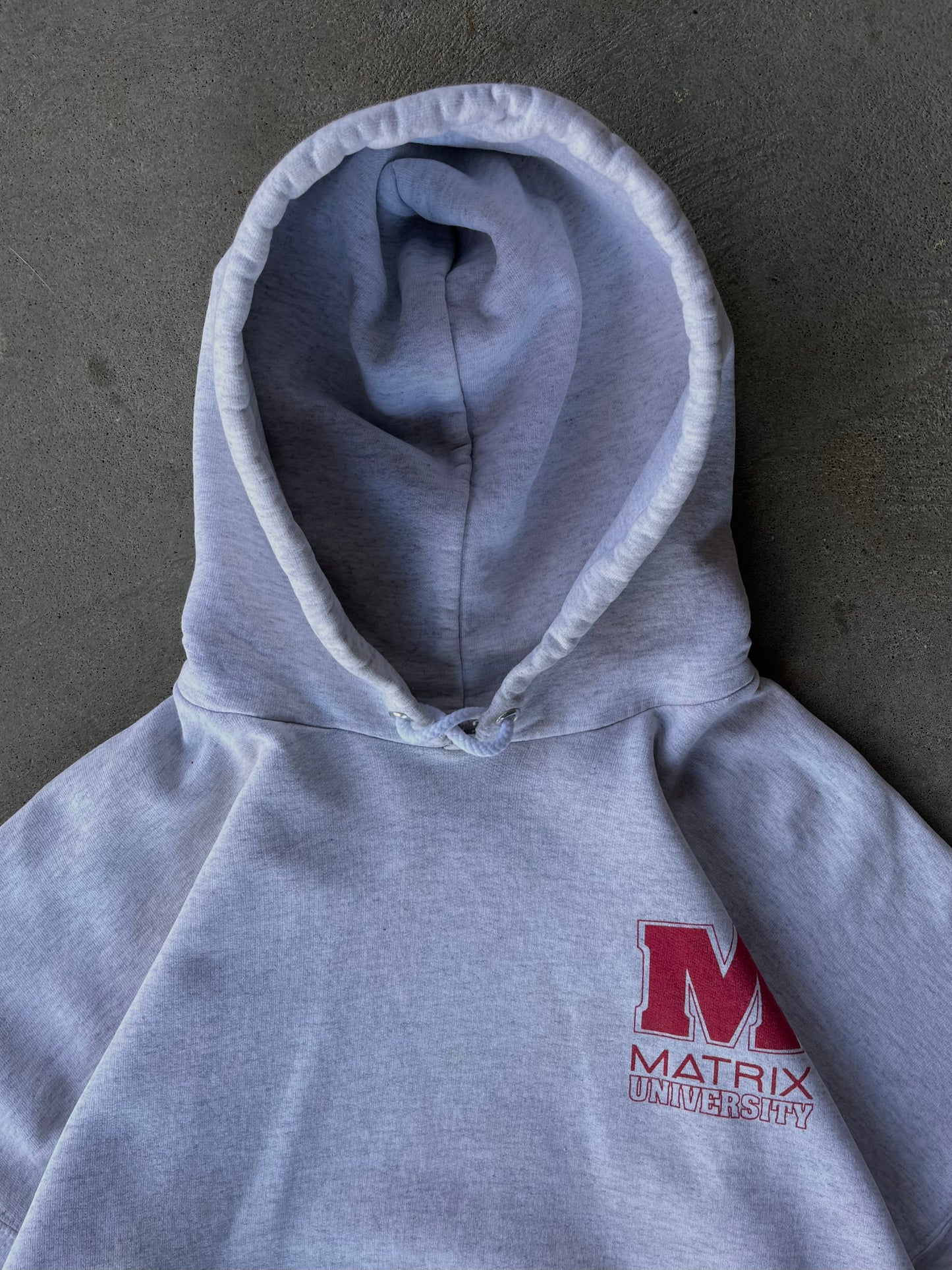 Vintage Matrix Russell Athletic Style Grey Hoodie - XL