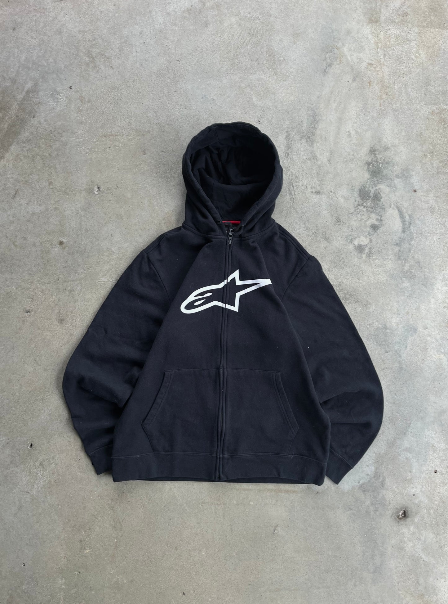 Vintage Alpinestars Zip Up Hoodie - L