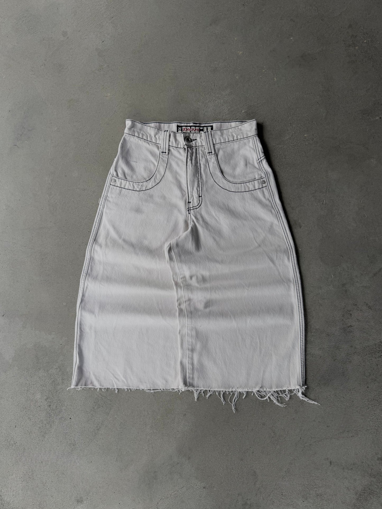 Vintage JNCO Twin Cannon Cream Shorts - 30