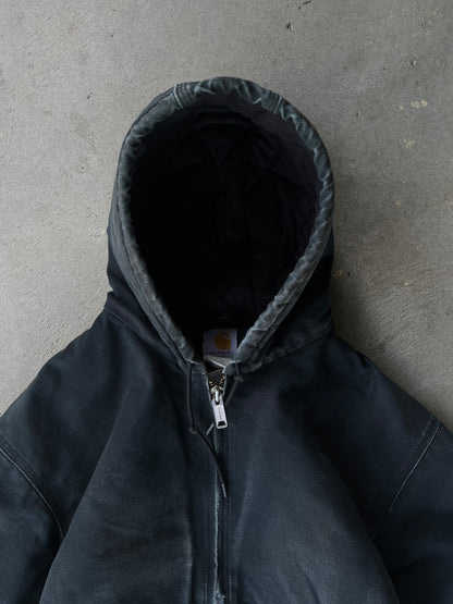 Vintage Faded Distressed Black Carhartt Jacket - XL
