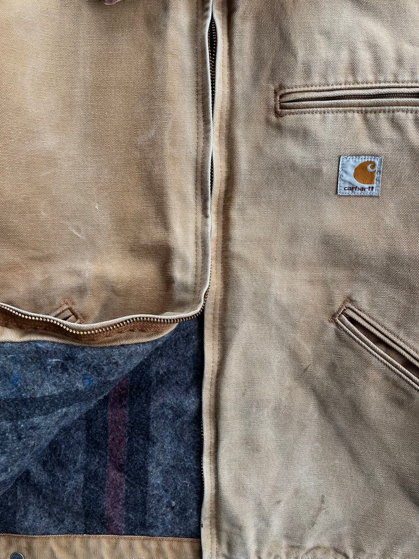 Vintage Faded Distressed Carhartt Detroit Jacket - M